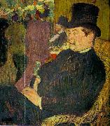 Portrait of Monsieur Delaporte at the Jardin de Paris toulouse-lautrec